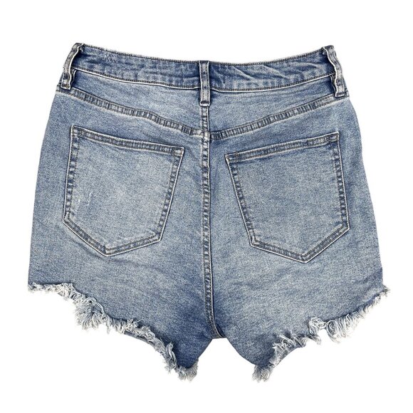 We the Free Free People Curvy Cut Off Light Wash Jean Shorts Sz 29 - Picture 2 of 4